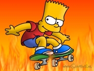 Bart Simpson Skateboarding